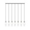 Z-Lite Alton Linear Chandelier, 7-Light, 4.75 In.W x 54 In.L x 14.25 In.H, Brushed Nickel/Clear+Frosted 824P-7L-BN - alternate 7